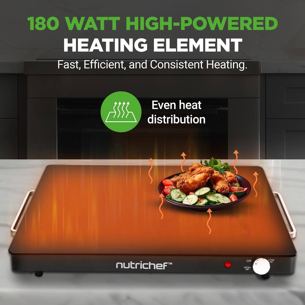 180 WATT HIGH-POWERED HEATING ELEMENT  
Fast, Efficient, and Consistent Heating.  
Even heat distribution