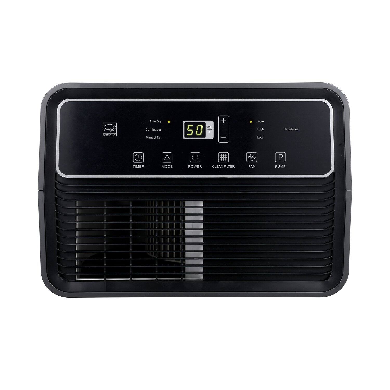 - Aum Ony Continuous Manual Set
- 50
- Auto Dry
- Continuous
- Manual Set
- TIMER
- MODE
- POWER
- CLEAN FILTER
- FAN
- PUMP
- Auto
- High
- Low
- Empty Basket