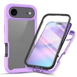 Dteck - 360 Full Body Case for Apple iPhone Air with Built-in Screen Protector, Shockproof Dual Layer Protective Cover - Purple