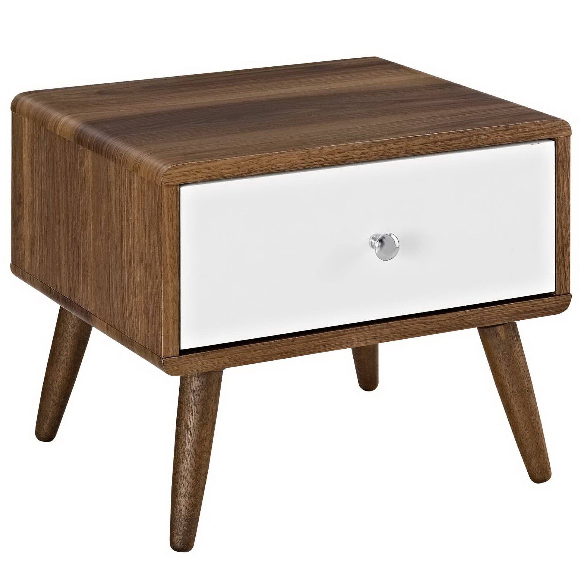 Angle. Modway - Transmit Nightstand by Modway - Walnut White.