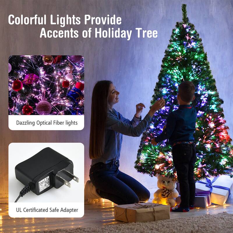 Colorful Lights Provide Accents of Holiday Tree

Dazzling Optical Fiber lights

UL Certificated Safe Adapter