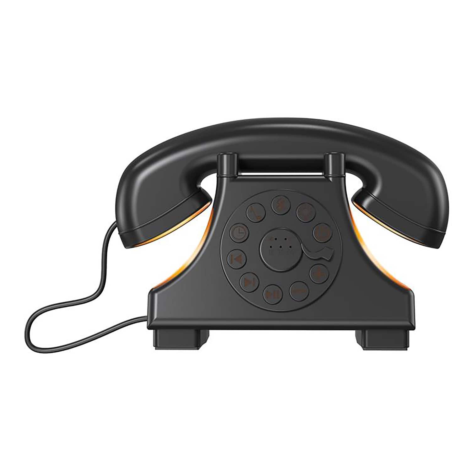 Priority Products - Retro Telephone-Shaped Sleeping Machine, Bluetooth Speaker, Night-Light - Black