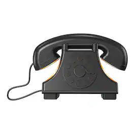 Priority Products - Retro Telephone-Shaped Sleeping Machine, Bluetooth Speaker, Night-Light - Black