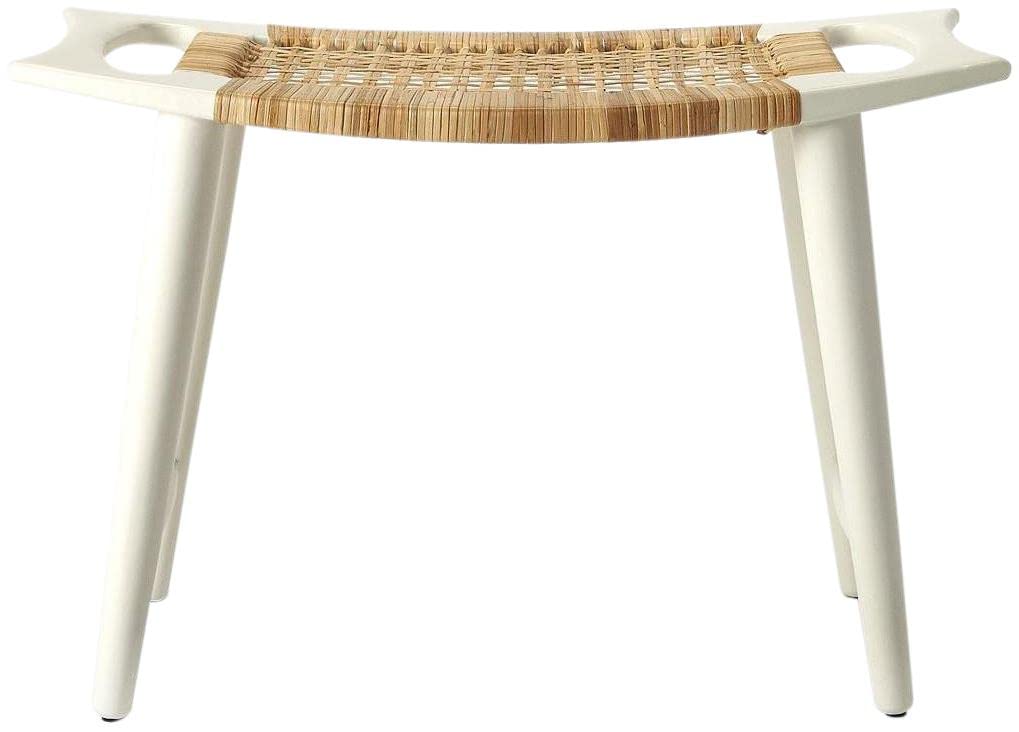 Angle. Butler Specialty - Tristan Stool - White.