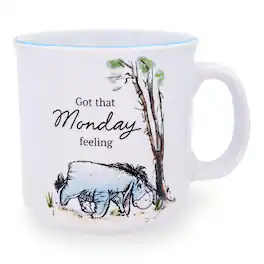 Disney - Winnie the Pooh Eeyore "Monday Feeling" Ceramic Camper Mug | 20 Ounces - White