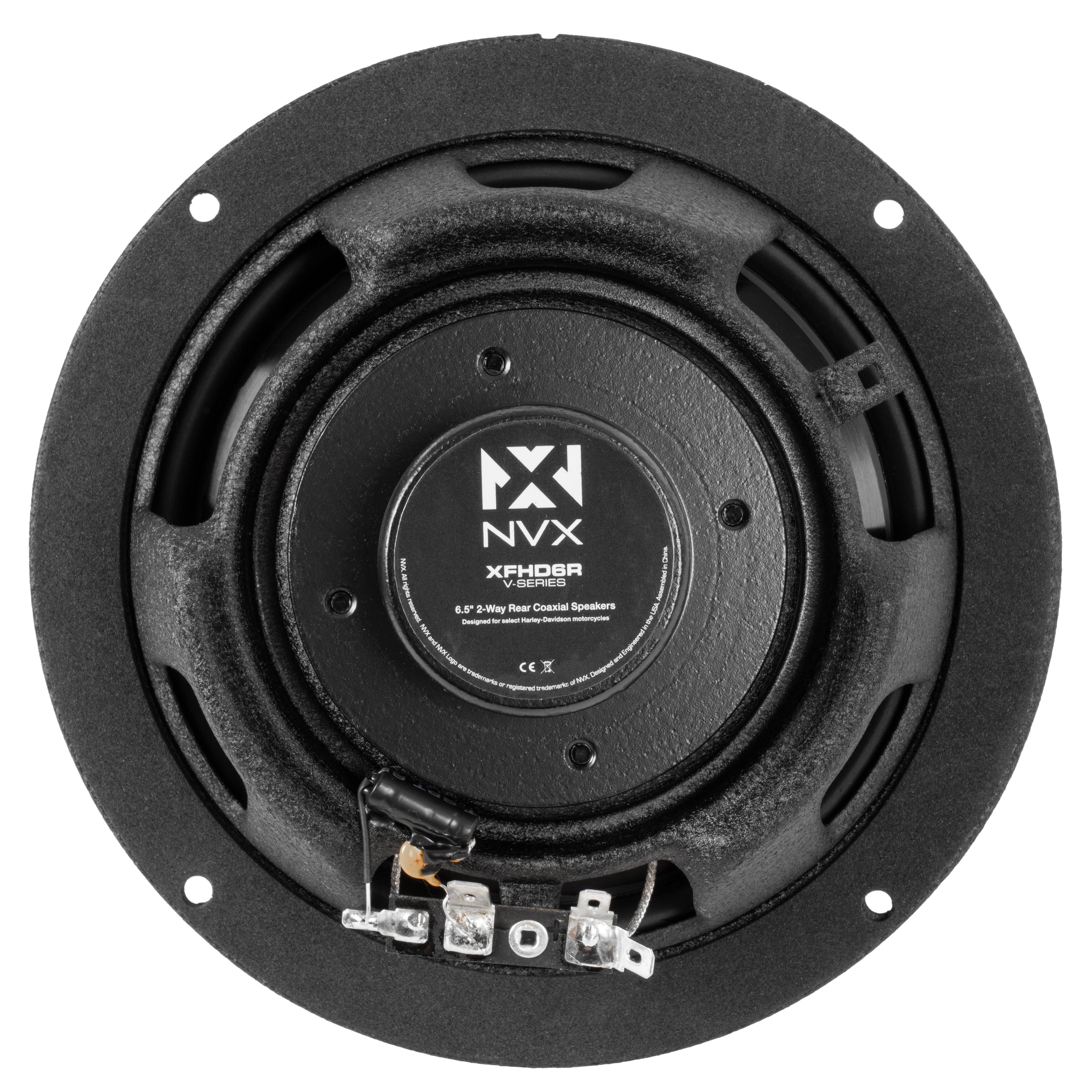 NVX XFHDBR  
6.5" 2-Way Rear Coaxial Speakers  
Designed for Harley Davidson motorcycles  
CE