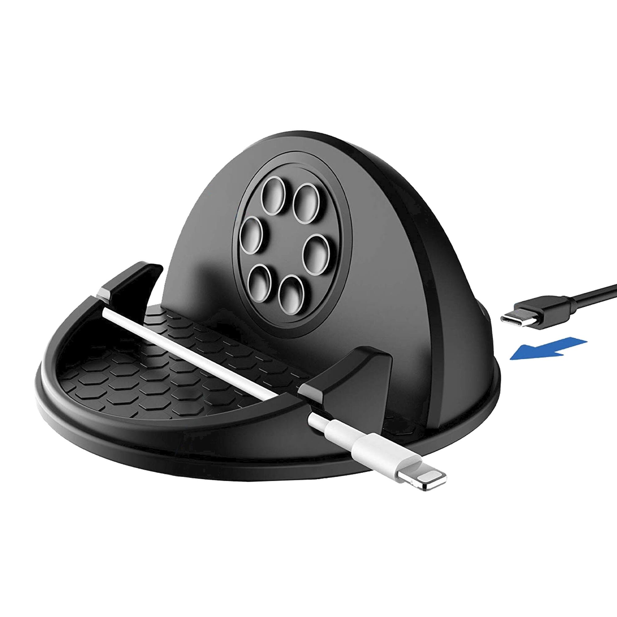 Angle. Energizer - Energizer Wireless Fast Charging Dash Pad – 10W Qi-Certified Charger - Black.