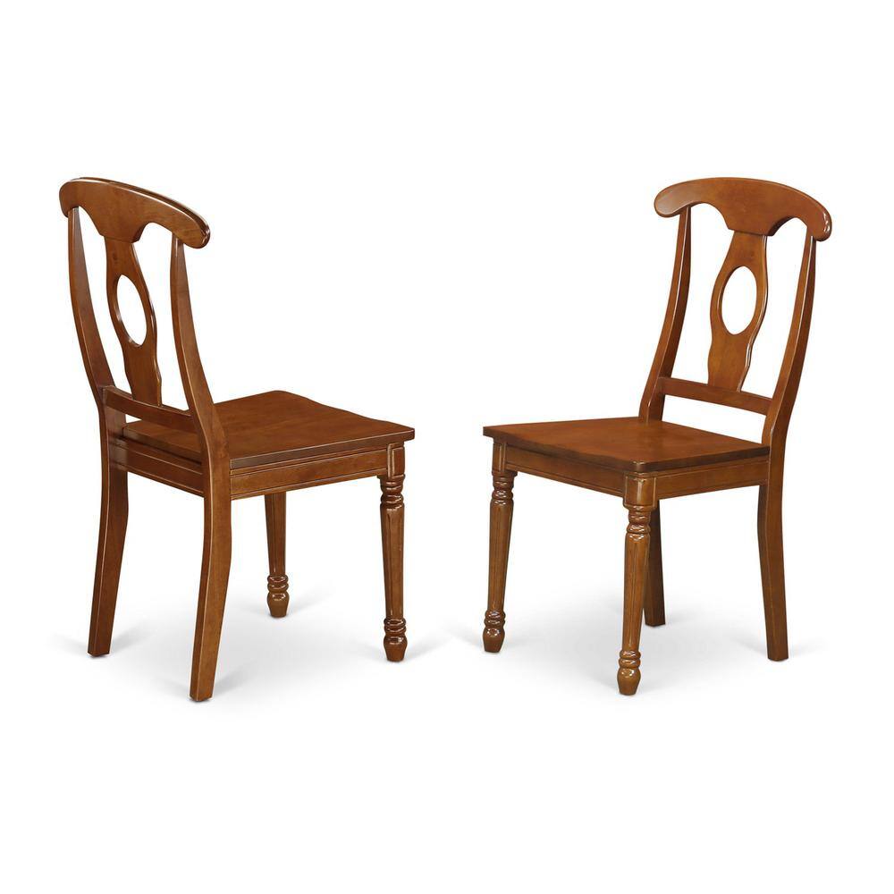 Angle. East West Furniture - 5 Pc small Kitchen Table set-Kitchen Table and 4 Kitchen Chairs - Saddle Brown.