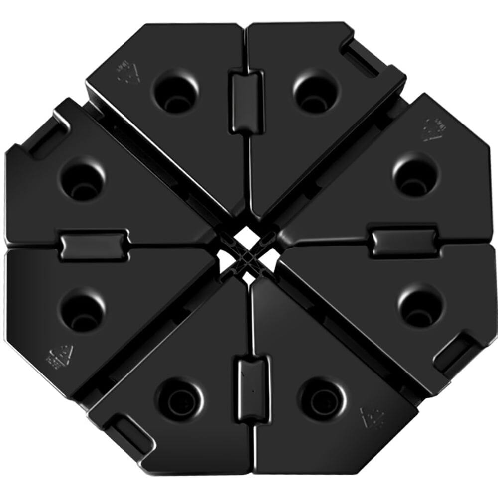 Angle. Kadyn - Outdoor Umbrella Base 4 Pieces Patio Cantilever Offset Umbrella Weights Base Plate Set Black - Black.