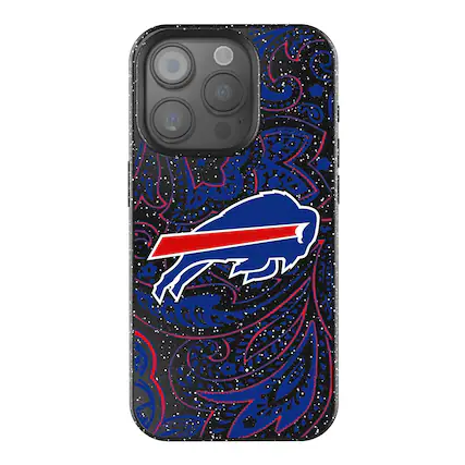 Front. Keyscaper - Buffalo Bills Paisley Bling iPhone Case - 15 - Black.