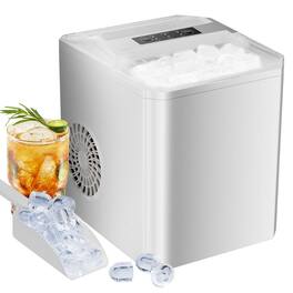 Bestier - Countertop Ice Maker – 9 Cubes in 6 Mins, 26 lbs/24Hrs,Portable Ice Machine Self-Cleaning - Silvery