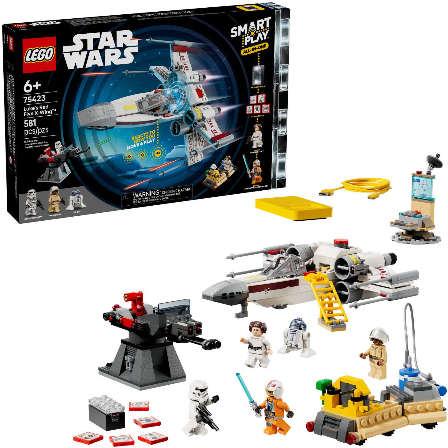 **LEGO Star Wars**

**6+**

**75423 Luke's Red "Five X-Wing"**

**581 pcs/pzs**

**SMART PLAY ALL-IN-ONE**

**HEARSTO MOVE & PLAY**

**WARNING: CHOKING HAZARD - Small parts. Not for children under 3 years.**