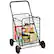 The image features a shopping cart with a variety of groceries, including a box of Honey Toasted Nuts. The cart is filled with food items, and it appears to be a metal shopping cart. The groceries are placed in the basket, making it a convenient way to transport the items.