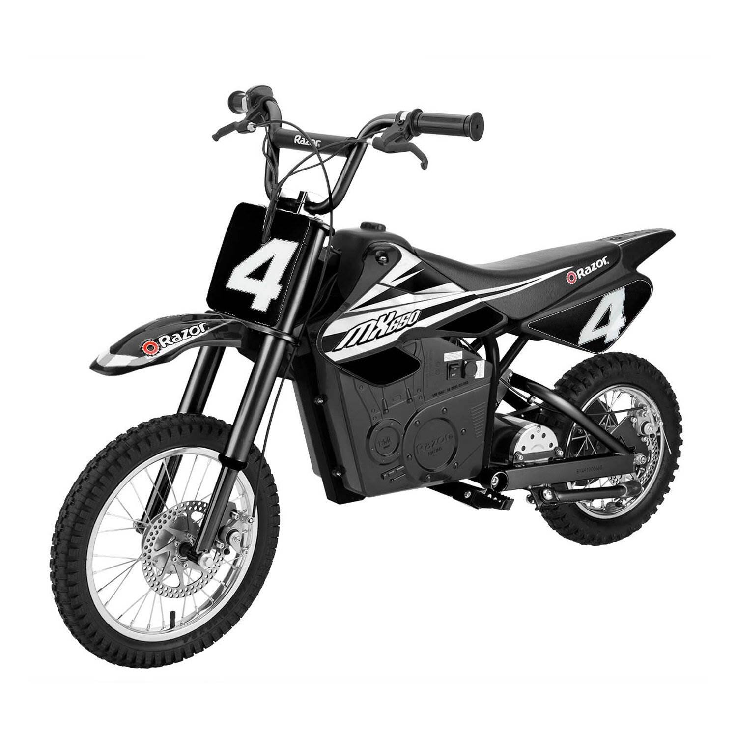 Left. Razor - MX650 Dirt Rocket High-Torque Electric Motocross Dirt Bike (2 Pack) - Black.