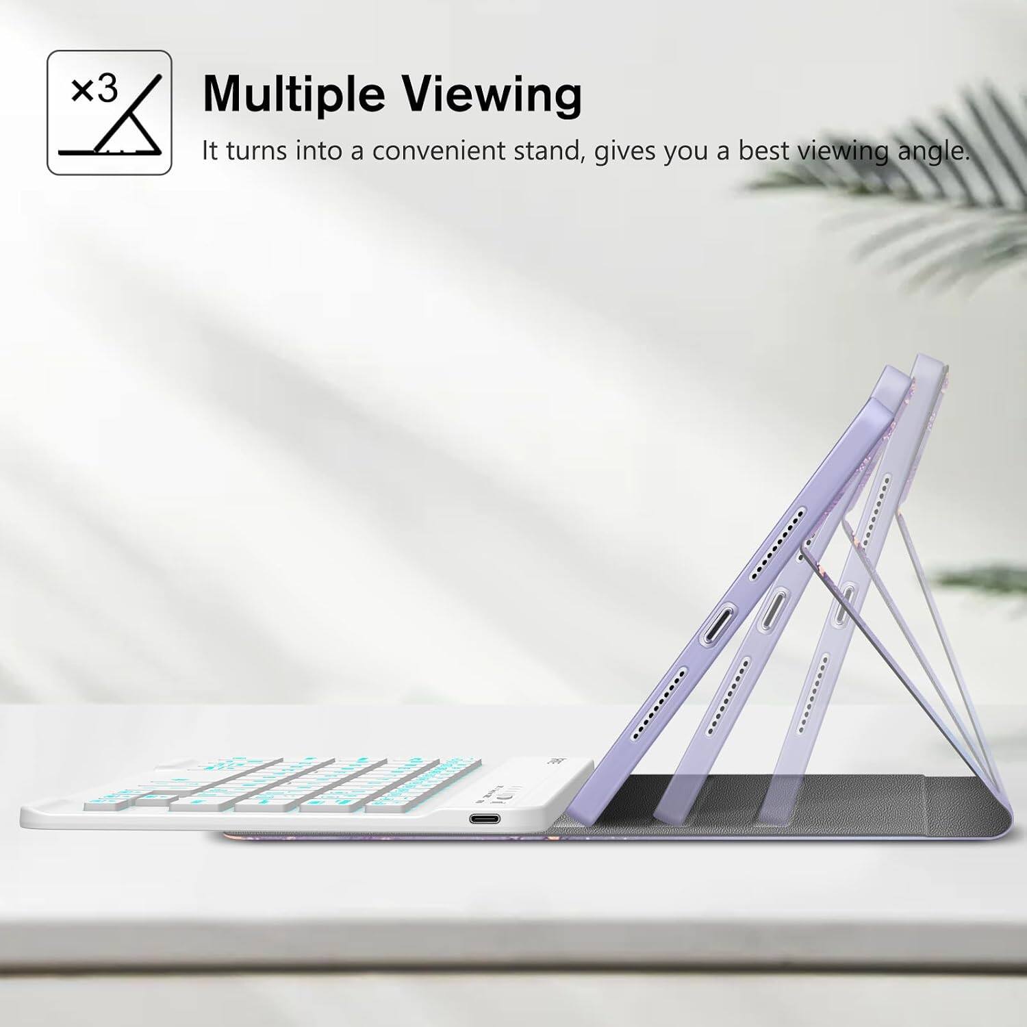 Multiple Viewing  
It turns into a convenient stand, gives you a best viewing angle.