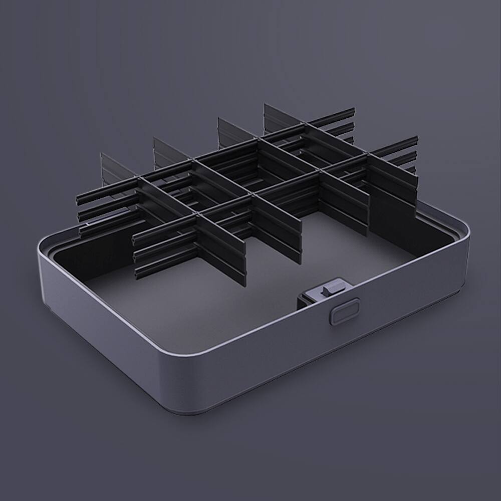 Back. Topteng - Modular Toolbox Organizer Insert - 18 Adjustable Compartments, Lightweight ABS, for X-Series Stackable System​.