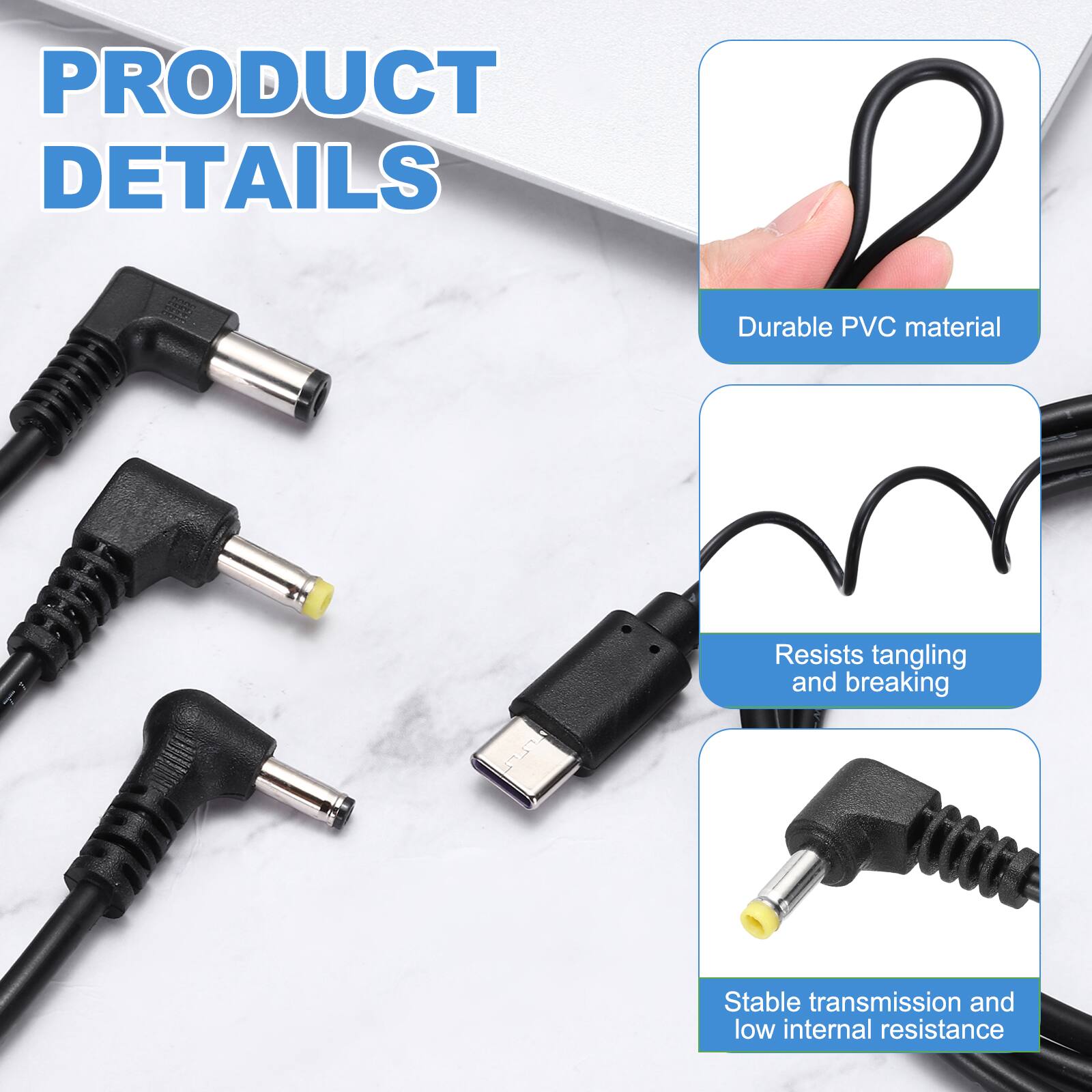 PRODUCT DETAILS

- Durable PVC material
- Resists tangling and breaking
- Stable transmission and low internal resistance