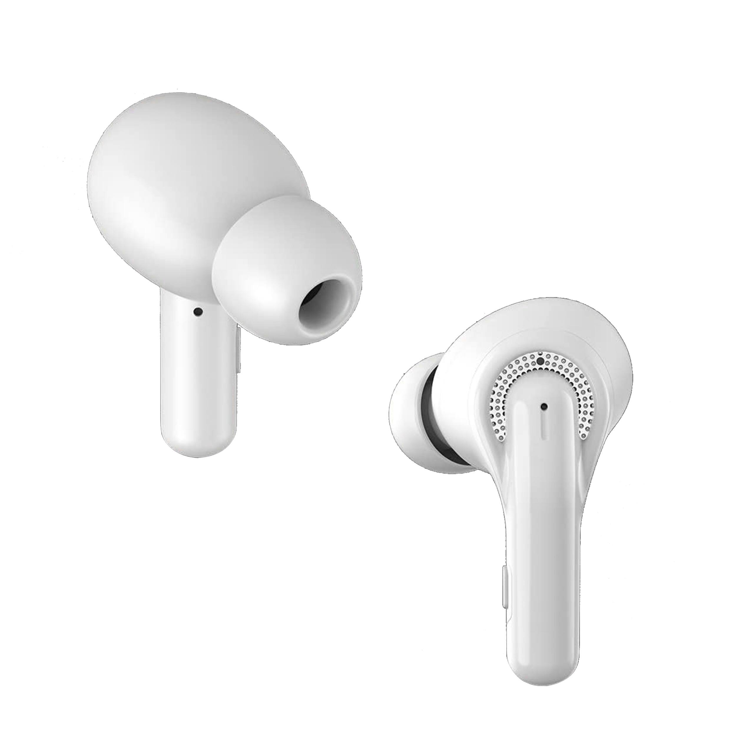 Left. TRIBIT - Tribit Wireless Earbuds, Noise Reduction, Bluetooth Earbuds in White - White.