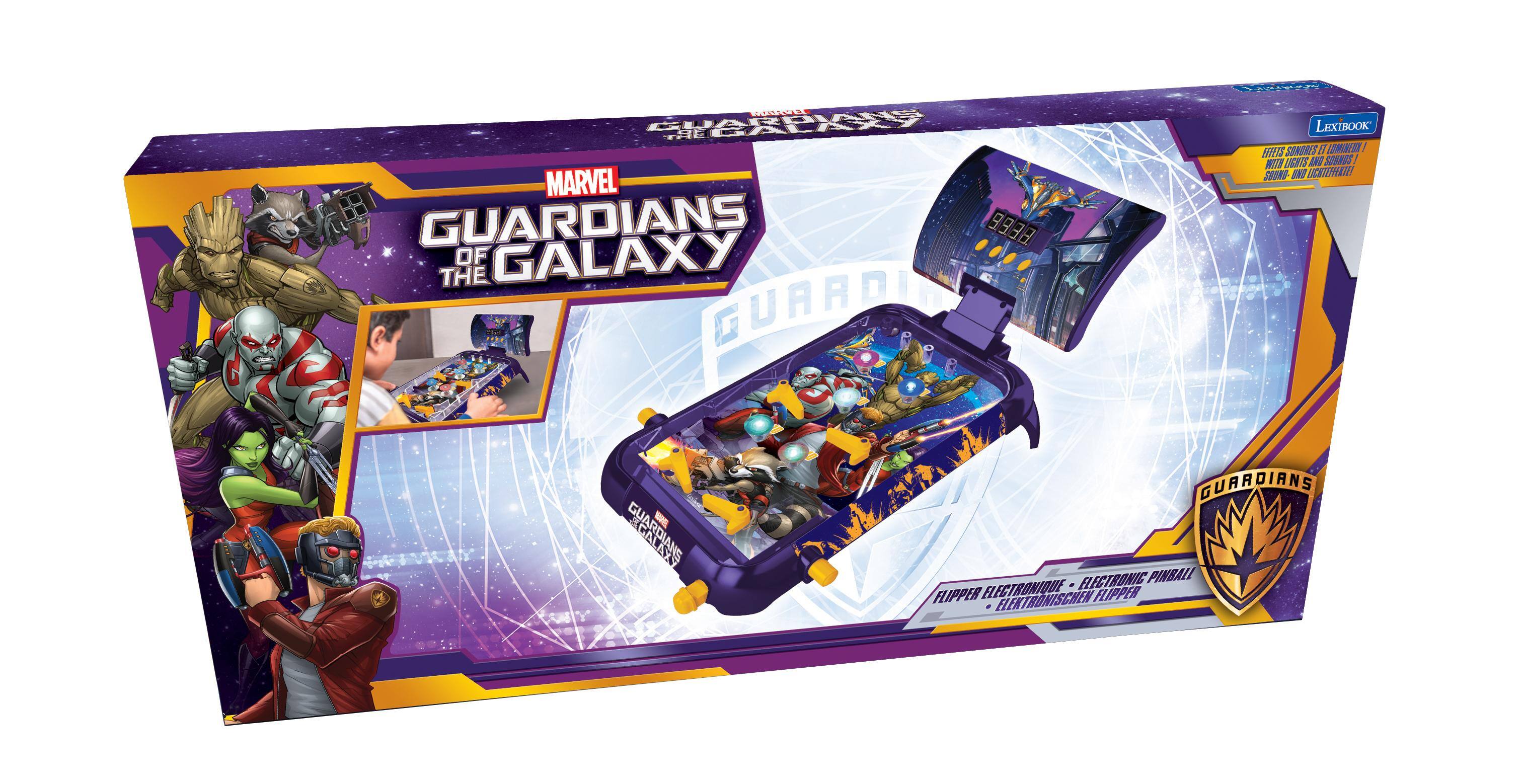 MARVEL GUARDIANS OF GALAXY THE GUARDIA

LEXIBOOK EFFETS SONORES H LUMINEUX WITH LIGHTS AND SOUNDS / SOUND- UND LICHTEFFENTE!

MARVEL GUARDIANS

GUARDIANS ELECTRONIC PINBALL FLIPPER ELECTRONIQUE FLIPPER ELEKTRONISCHEN