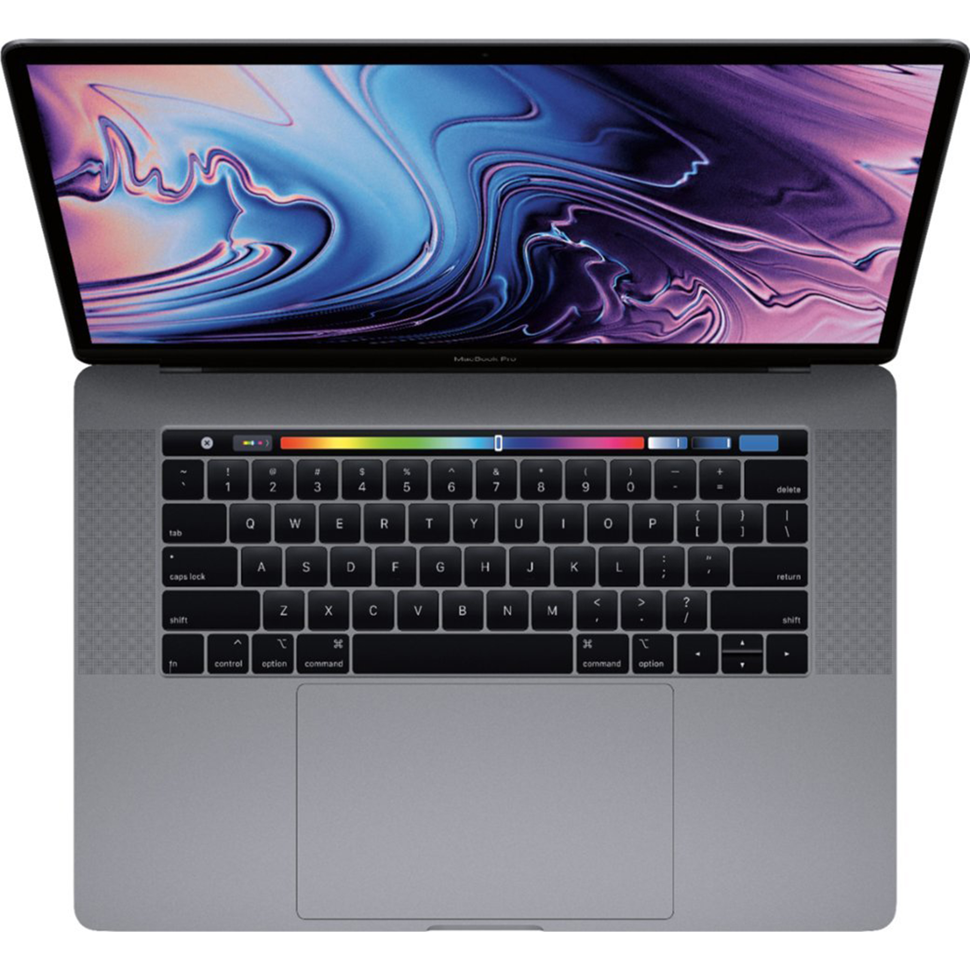 Alt View 1. Apple - MacBook Pro 15" (2019) Refurbished 2880x1800 - Intel 9th Gen Core i7 with 16GB Memory - AMD Pro 555X - 256GB SSD - Space Gray.