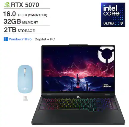 nVIDIA RTX 5070
16.0 OLED (2560x1600)
32GB MEMORY
2TB STORAGE
intel CORE ULTRA 9
Windows 11 Pro
Copilot + PC
Lenovo LEGION
DOCK TORM
