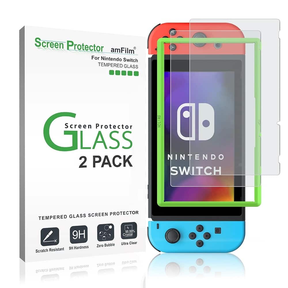 PARKER SLATER - 2 Pack Matte Screen Protector for Nintendo Switch 2017, 6.2 Inch Tempered Glass, Anti-Glare, Scratch Resistant