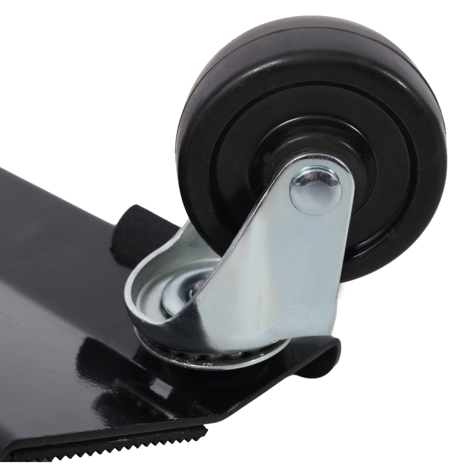 Alt View 4. Boyel Living - 3Pack 1500lb Capacity Steel Wheel Dolly Black V Track 2.5 Inch Swivel Wheels Rubber Pads - Black.