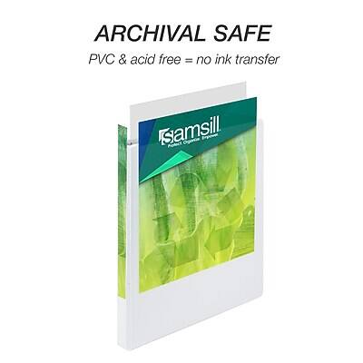 ARCHIVAL SAFE  
PVC & acid free = no ink transfer  

samsill  
PROTECTIVE SHEETS