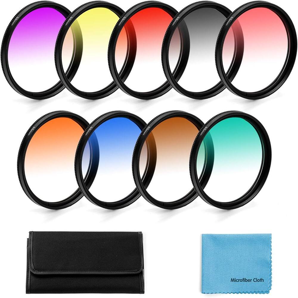 Schertz - Nine-piece set of graduated color lens filters