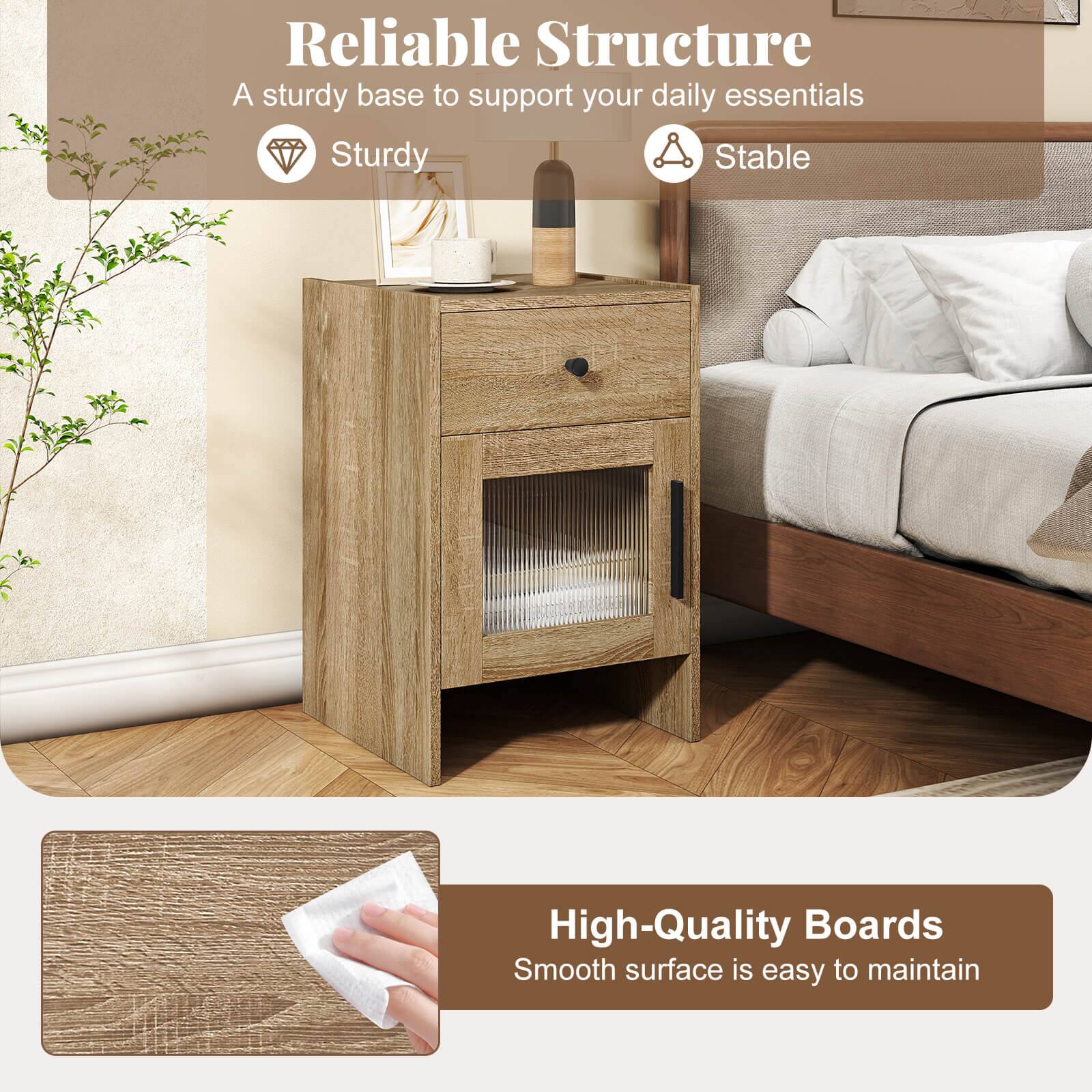 Reliable Structure  
A sturdy base to support your daily essentials  
Sturdy  
Stable  

High-Quality Boards  
Smooth surface is easy to maintain