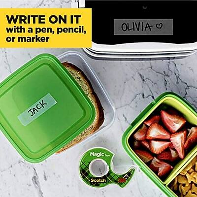 WRITE ON IT with a pen, pencil, or marker

OLIVIA

JACK

Magic Tape Scotch