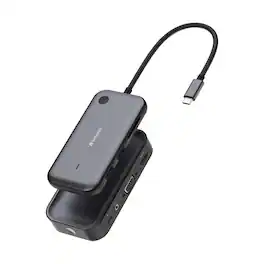 Verbatim - WDA-01 Share My Screen 1080p USB-C Wireless Display Adapter with Hub - Gray