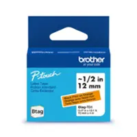 Brother - P-touch Btag BTAGT31 Black on Orange Label Tape, 1/2" x 13.1' (12mm x 4m) - Front_Zoom