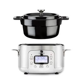 All Clad - All-Clad 5 Quart Stainless Steel Electric Dutch Oven, 1200W - Silver
