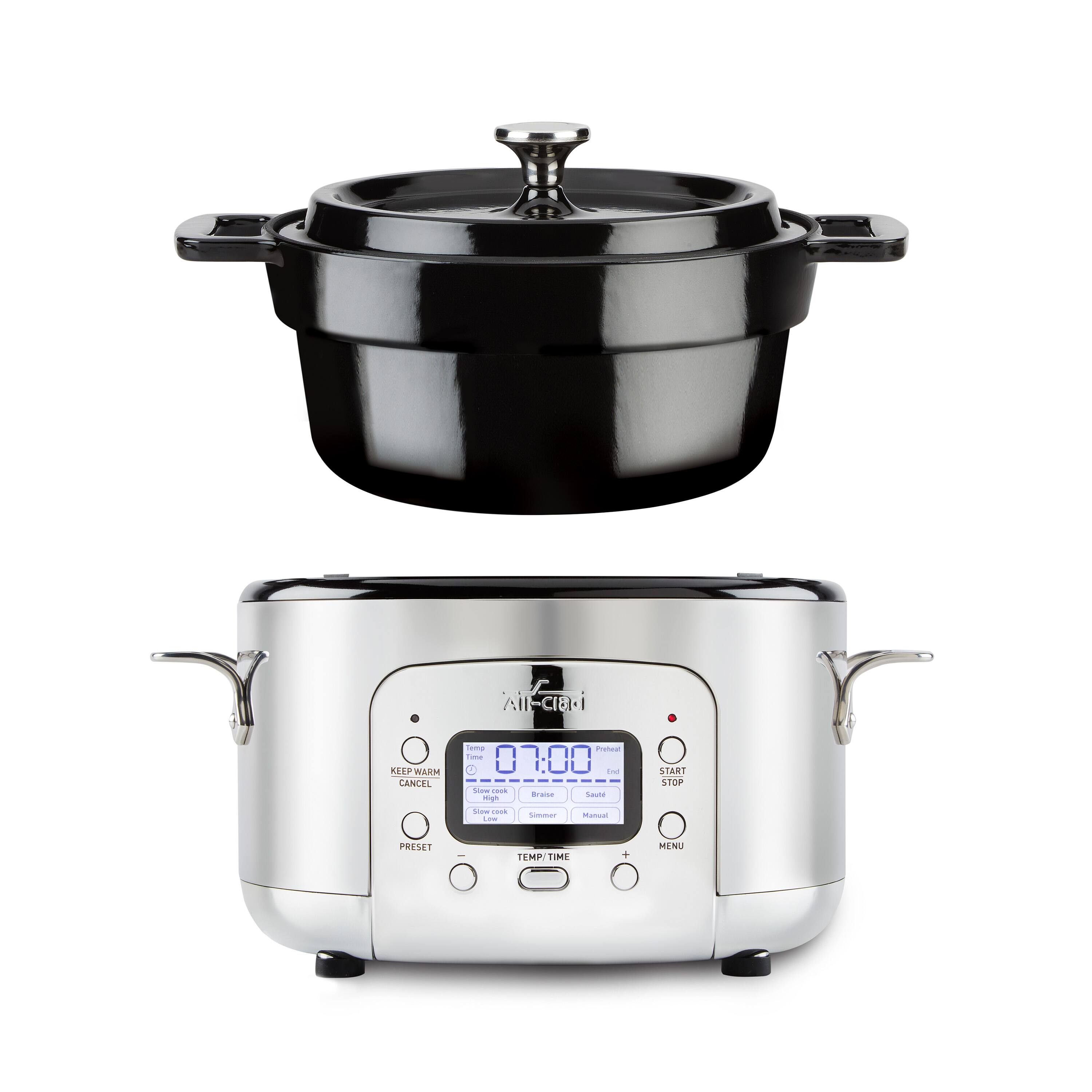 All-ciad
KEEP MARM CANCEL
Temp Preheat Time 07:00 End Slow cook Braise Saute High 50ow teek Simmer Manual Lite
START STOP
PRESET
TEMP TIME
+