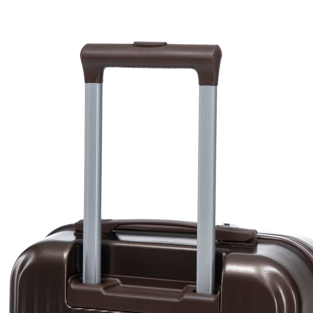 Alt View 6. Ropilly - Ropilly 2 Piece Luggage Set Front Opening Carry On with 14 Inch Cosmetic Case Brown - Brown.