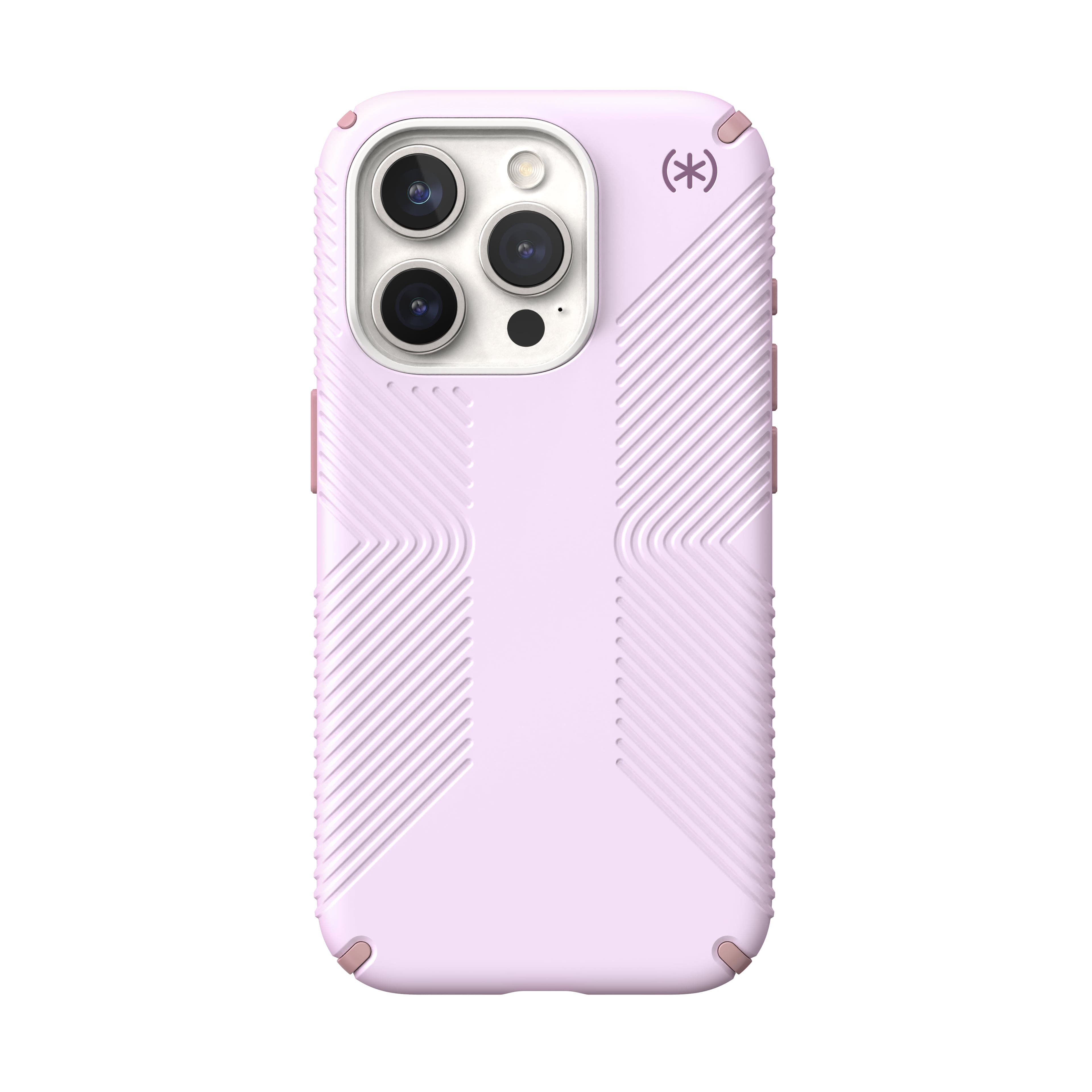 Front Zoom. Speck - Presidio2 Grip Case with MagSafe for Apple iPhone 15 Pro - Soft Lilac.
