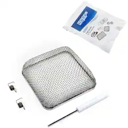 HQRP - 4.5"x4.5" RV Water Heater/Furnace Vent Screen Cover w/Tool for Atwood 2540 & Suburban 6-12 Gal - Silver