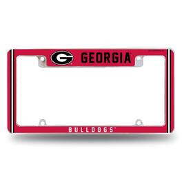 Rico Industries - Georgia Bulldogs Chrome Metal License Plate Frame with Full Frame Team Color Graphics - Multi