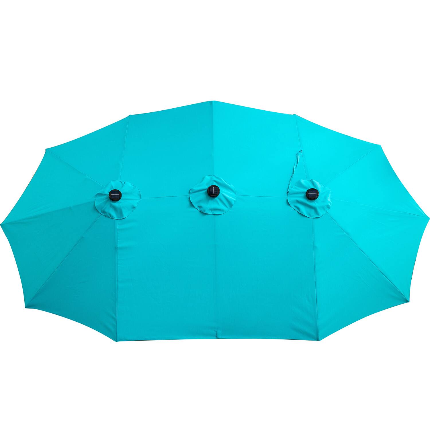 Back. Ainfox - Ainfox 15ft Large Patio Umbrella With LED Lights - Blue.