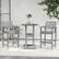 Alt View 1. Costway - Patio Adirondack Bar Chairs Set of 2 with Wide Armrests & Footrest Backrest - Gray.