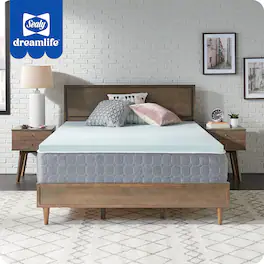 Sealy - Dreamlife 1.5” Gel Memory Foam Mattress Topper, Queen - Blue