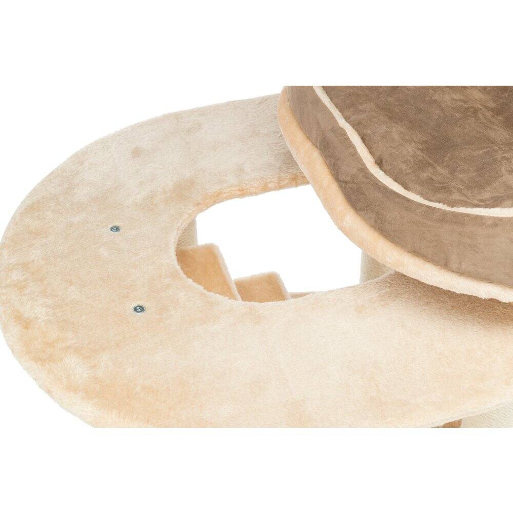 Left. TRIXIE - Elsa Senior Plush & Sisal 4-Level 43.7" Cat Tower, Scratching Posts, Hammock - Beige.
