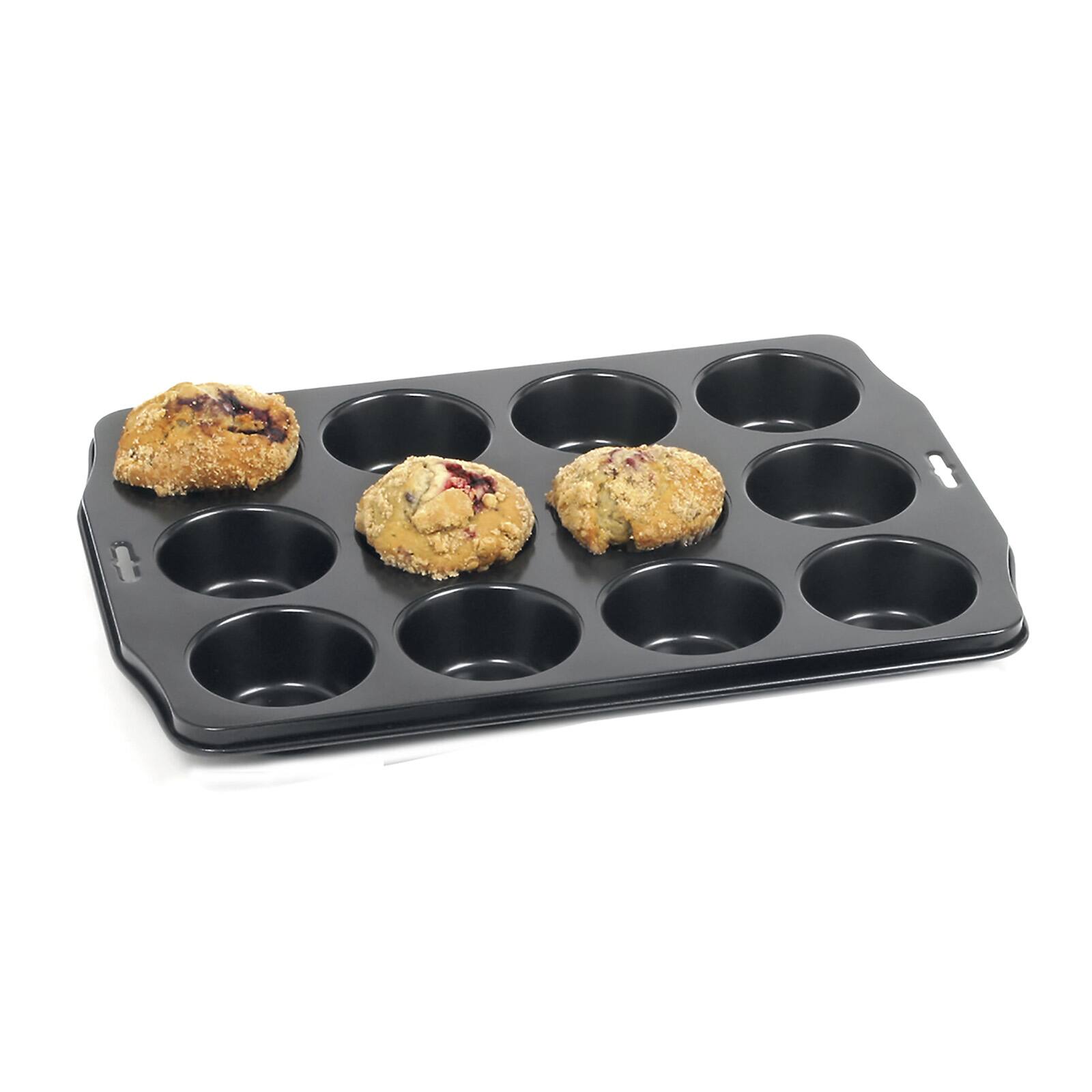 Alt View 2. Norpro - 12 Cup Nonstick Muffin Pan - Steel Bakeware for Cupcakes and Muffins - Black.