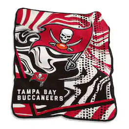Logo Brands - Tampa Bay Buccaneers 50" x 60" Swirl Raschel Throw Blanket - Multicolor