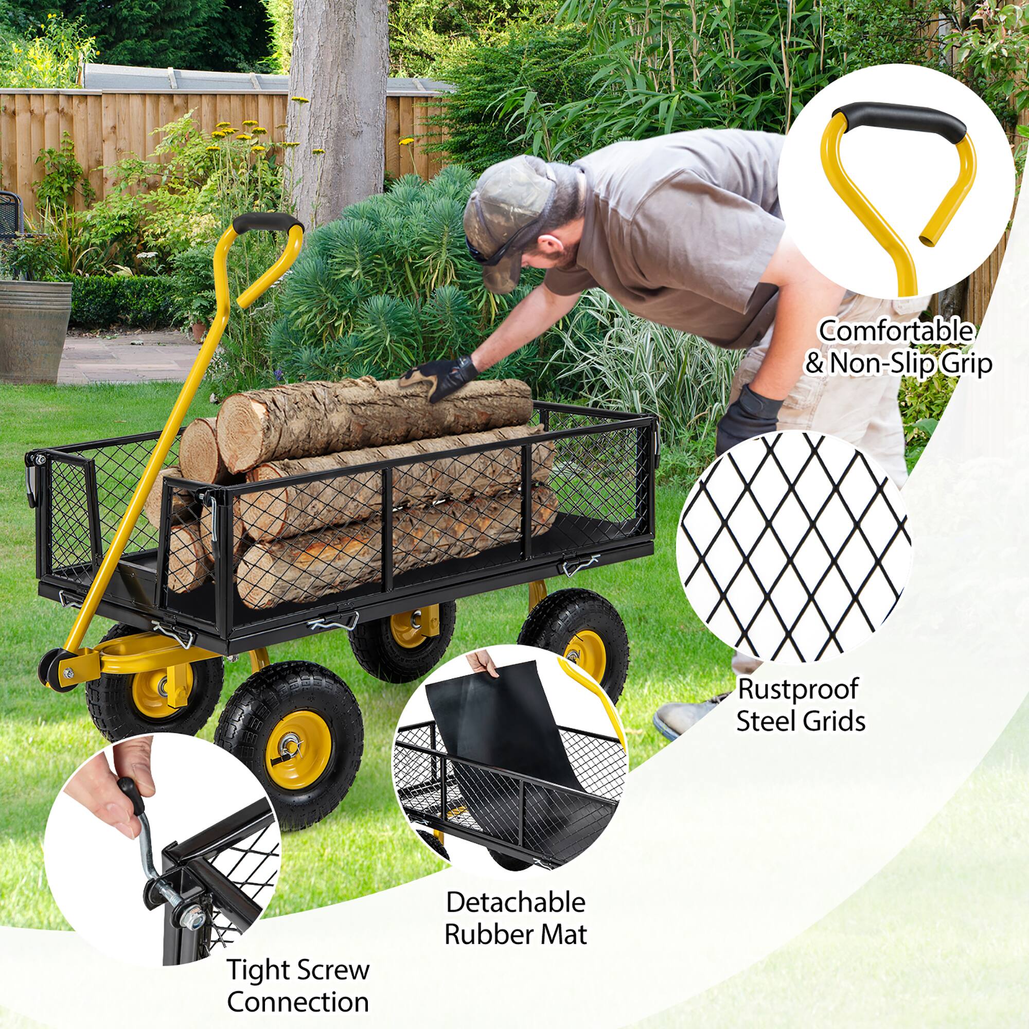 Comfortable & Non-Slip Grip  
Rustproof Steel Grids  
Detachable Rubber Mat  
Tight Screw Connection