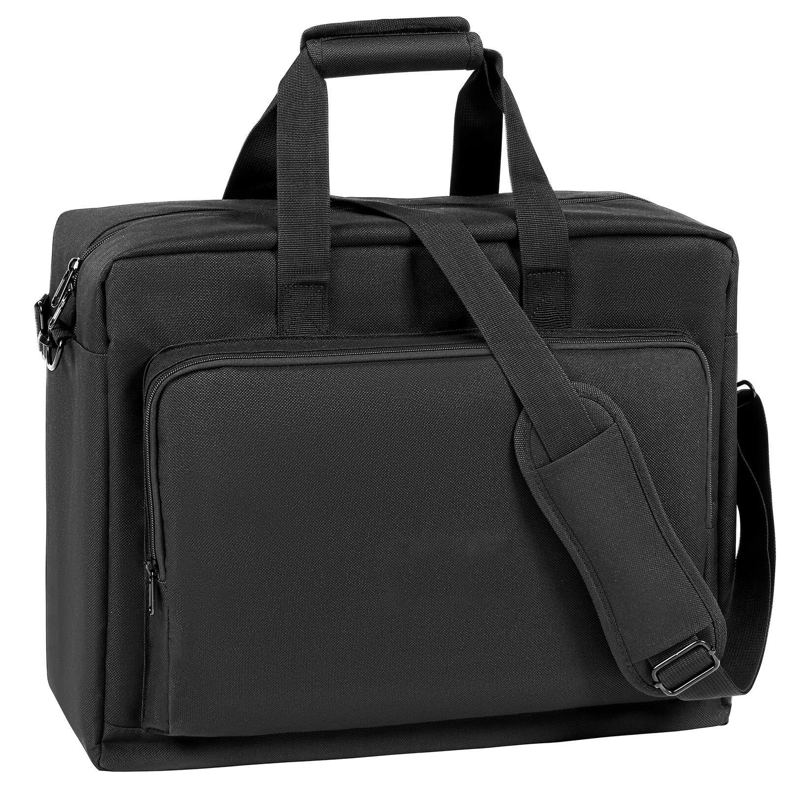 Alt View 5. VEVOR - Padded DJ Mixer Gig Bag, 1200D Oxford Fabric, DJ Gear Carry Bag with a Storage Pocket 4.92 ft Removable Shoulder Strap - Black.