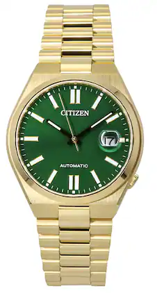 Citizen - suyosa Gold Tone Stainless Steel Dial Automatic NJ0152-51X Men's Watch - Green