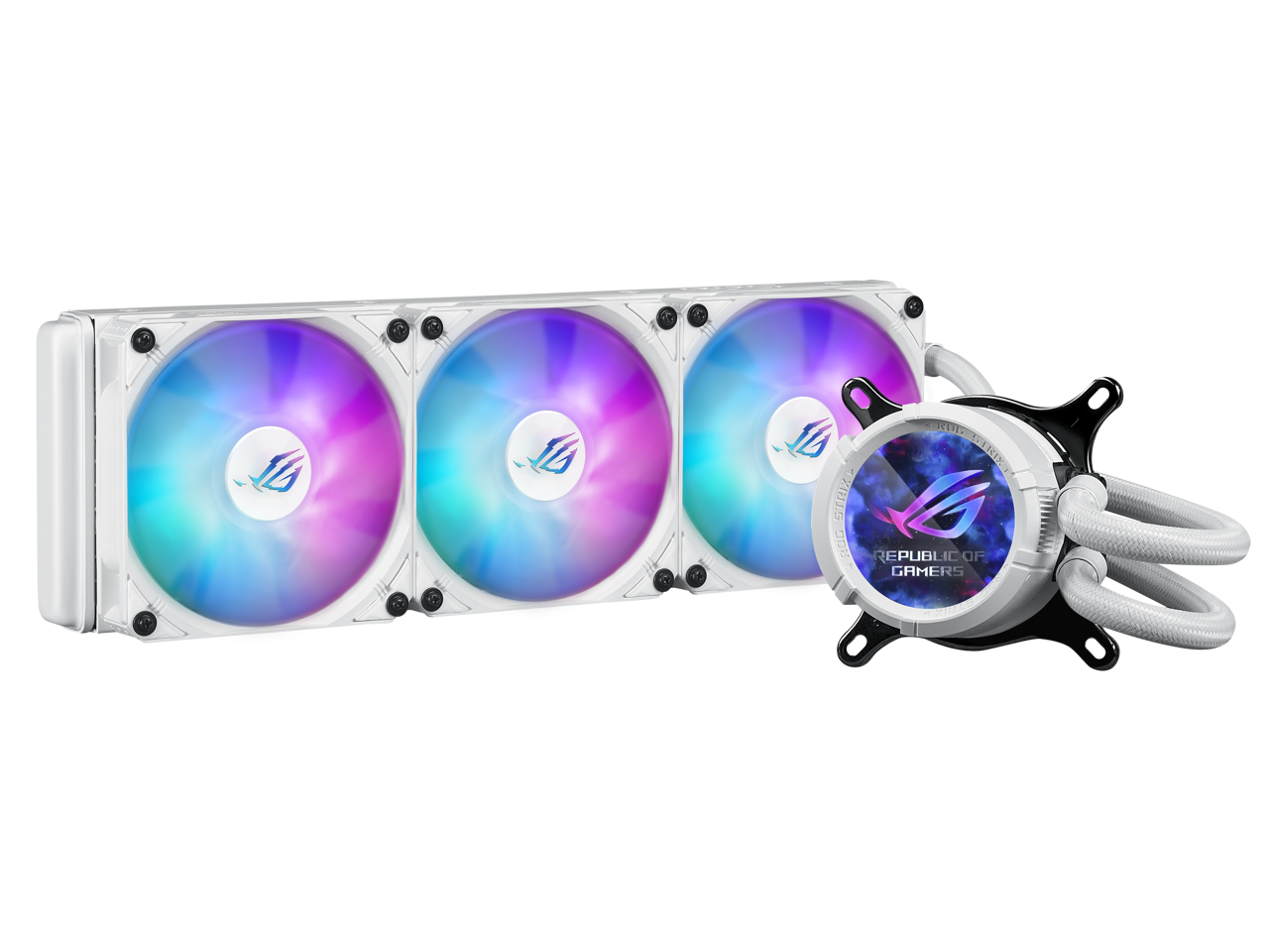 ASUS - ROG Strix LC III 360 ARGB LCD Cooling Fan/Radiator/Water Block/Pump - White