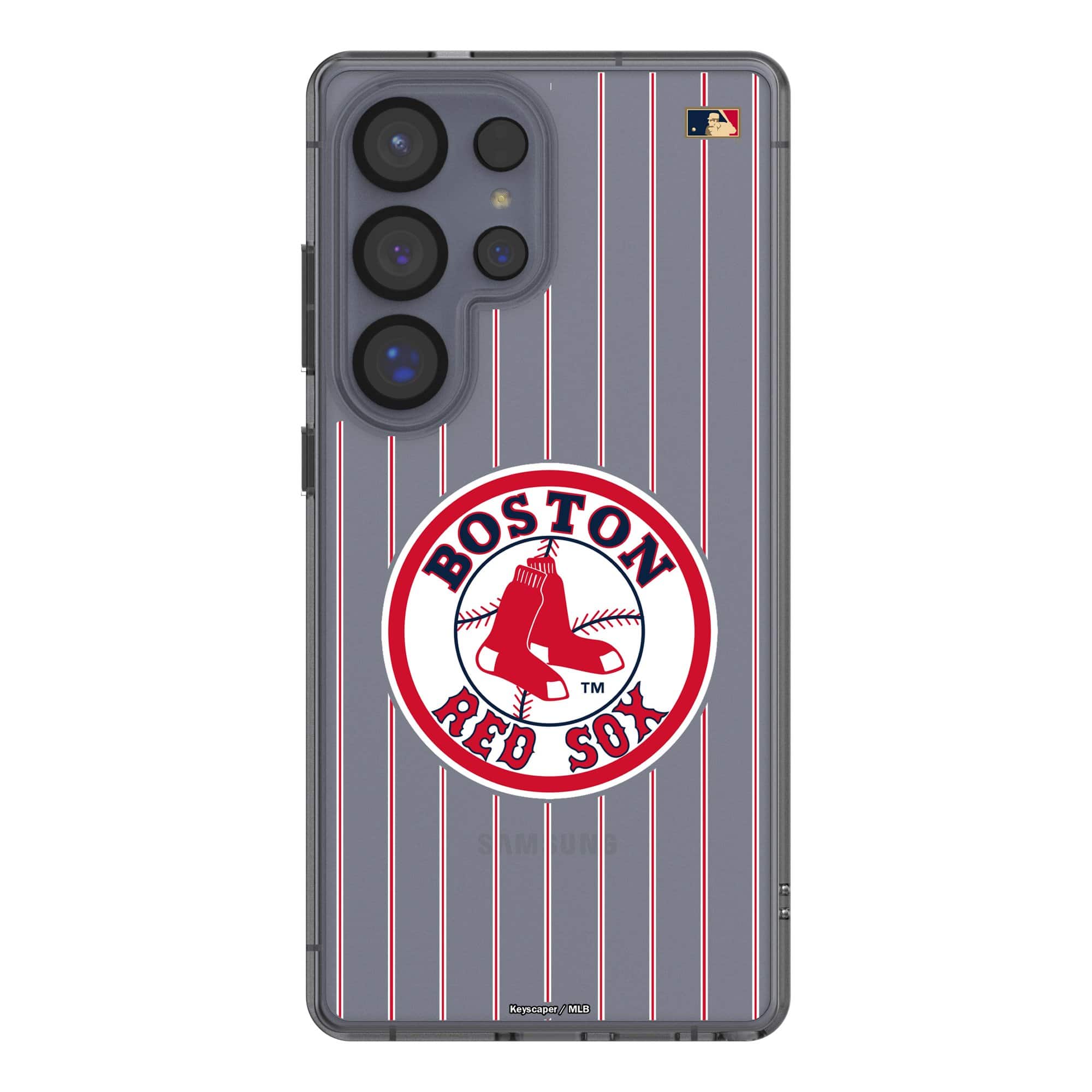 Keyscaper - MLB - Boston Red Sox - 1976-2008 Cooperstown Pinstripe Galaxy Clear Case - S23 - Multicolor